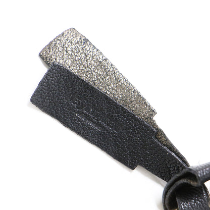 レザー リバーシブル トートバッグ / ショルダー 肩掛け メタリック 巾着型