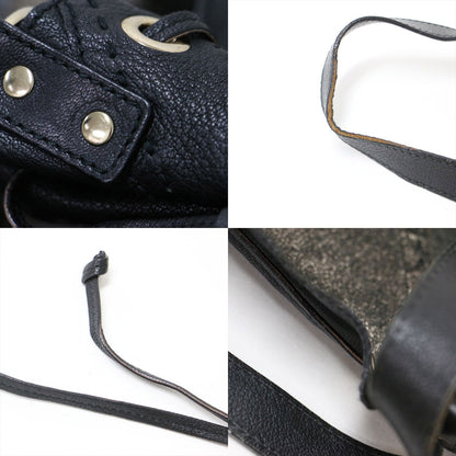 レザー リバーシブル トートバッグ / ショルダー 肩掛け メタリック 巾着型