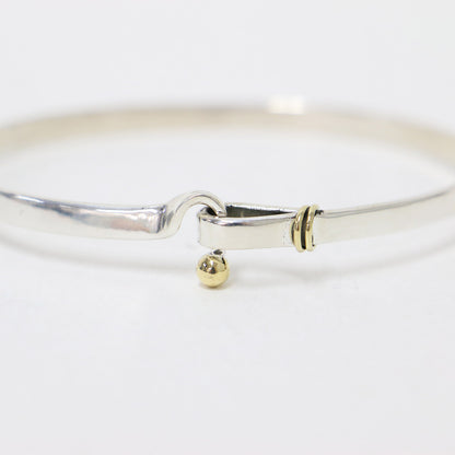 フック&アイ バングル / ブレスレット SV925 K18YG