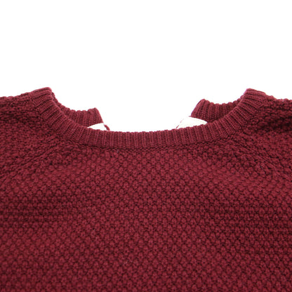 ボリュームスリーブ プルオーバー ニット / 長袖 クルーネック カシュクール 前後2WAY ウール