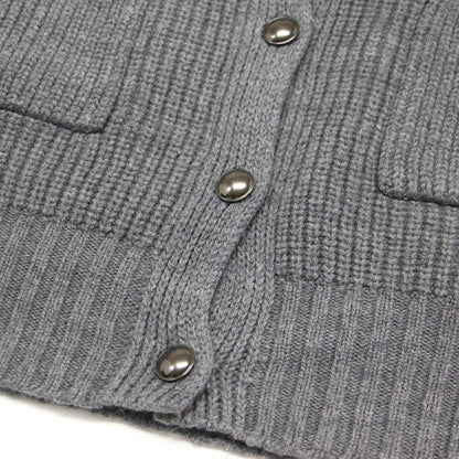 22秋冬 カーヴィーフォルム カーディガン / ニット ミドル丈 長袖 Vネック ウール