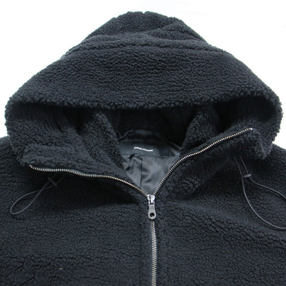 24秋冬 ボア フード コート / モッズコート ロング ジップアップ オーバーサイズ フリース