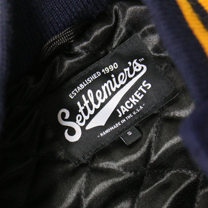 ウール ヴァ―シティ ベスト / リブ 配色 ライン スタジャン VARSITY VEST