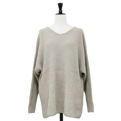 22秋冬 ウール セーブル カシミヤ Vネック プルオーバー / ニット 長袖