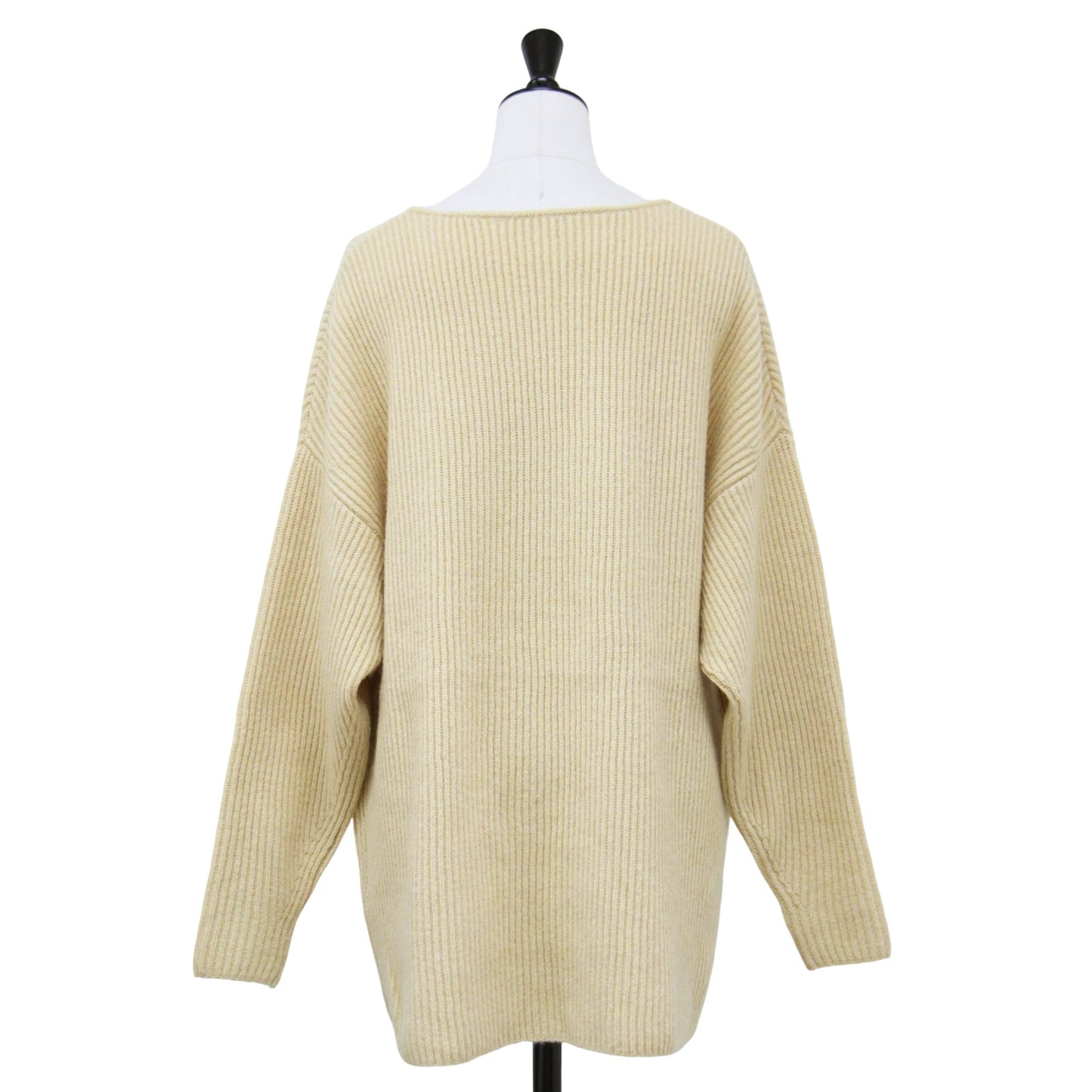 ウール セーブル カシミヤ Vネック プルオーバー / ニット 長袖 ドロップショルダー