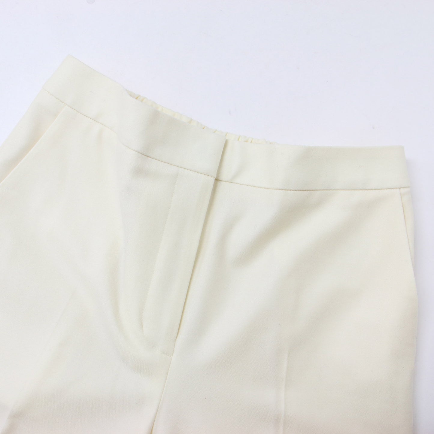 フランネル ウール ストレッチ シガレット パンツ / テーパード スラックス