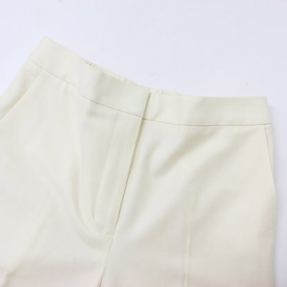 フランネル ウール ストレッチ シガレット パンツ / テーパード スラックス