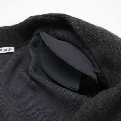 RIAM 24秋冬 アンゴラ ミックス ニット コート / ロング ノーカラー Vネック ウール