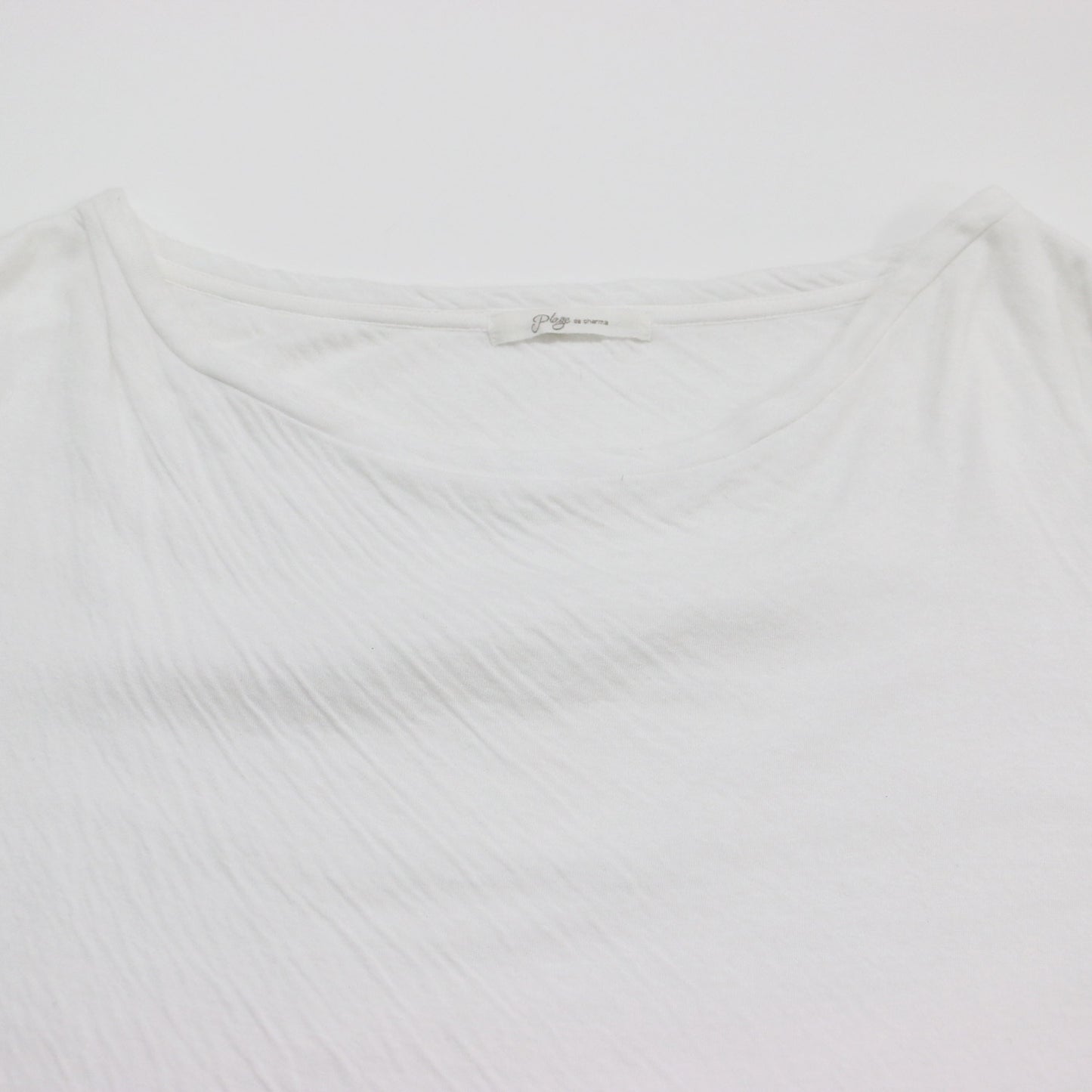 ダブルガーゼ ロンT / Tシャツ カットソー 長袖 ボートネック カットオフ コットン