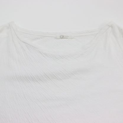 ダブルガーゼ ロンT / Tシャツ カットソー 長袖 ボートネック カットオフ コットン