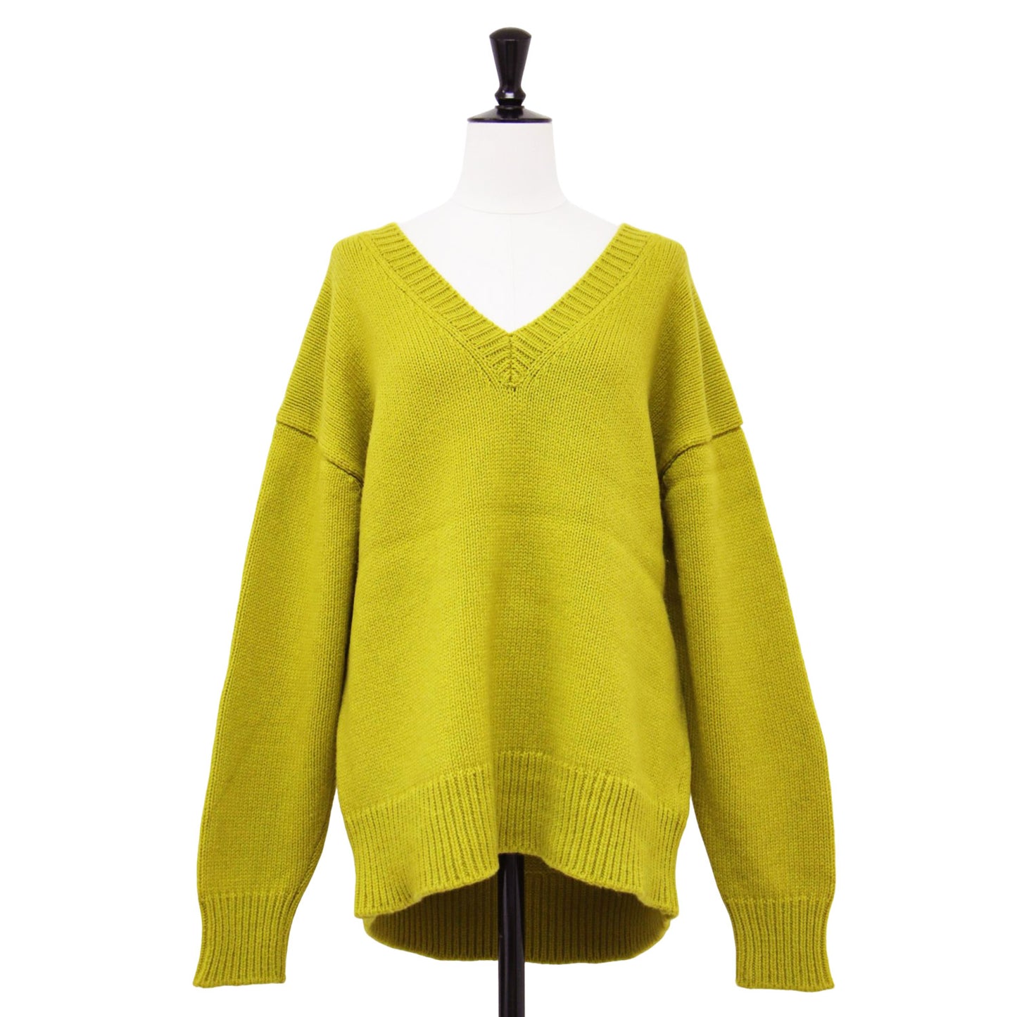 ローゲージ ニット Vネック プルオーバー / 長袖 オーバーサイズ ウール
