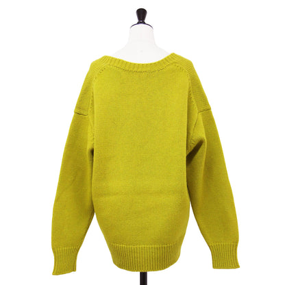 ローゲージ ニット Vネック プルオーバー / 長袖 オーバーサイズ ウール