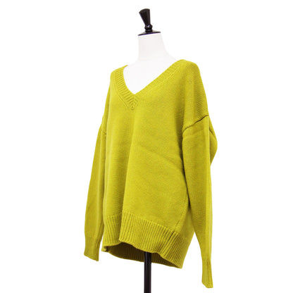 ローゲージ ニット Vネック プルオーバー / 長袖 オーバーサイズ ウール