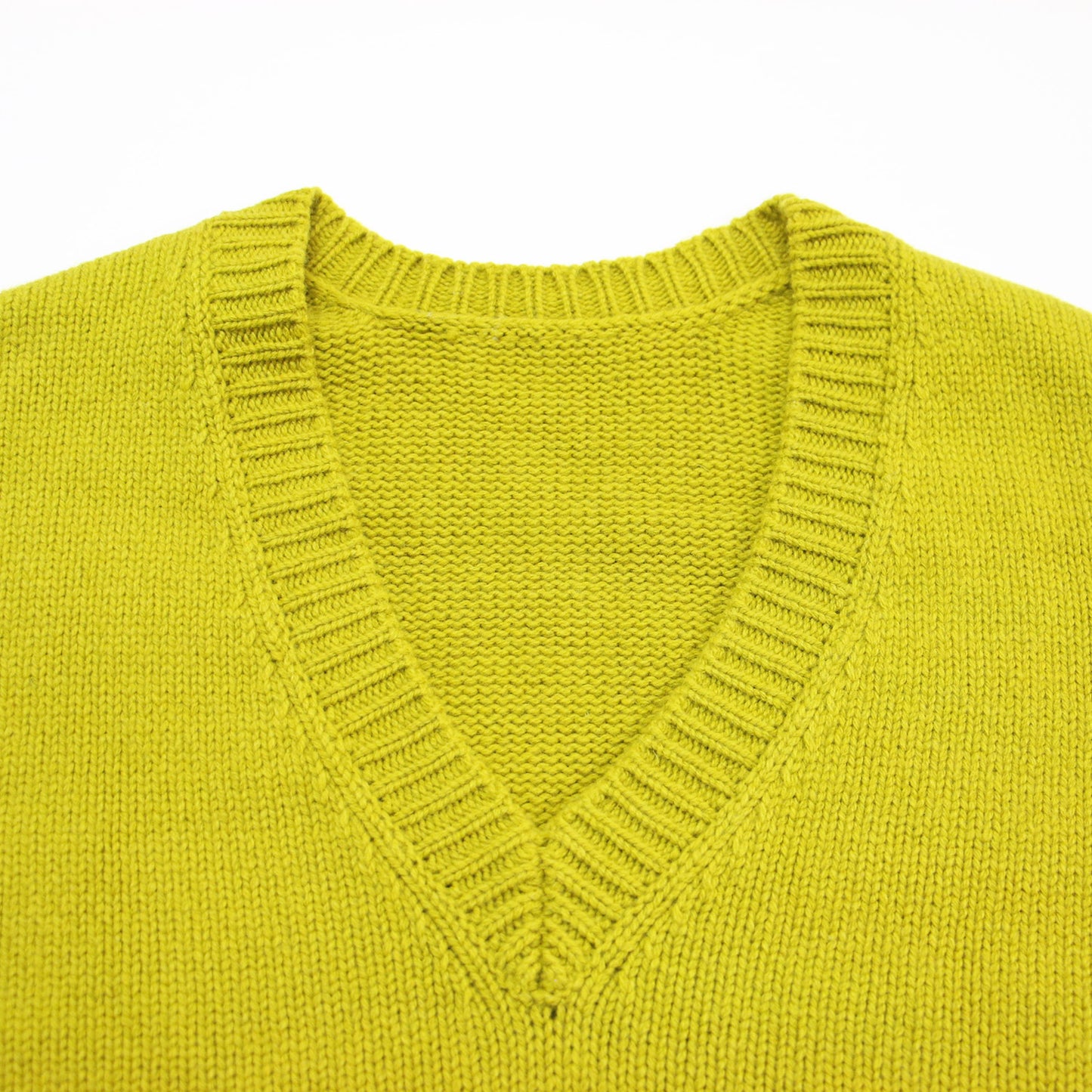 ローゲージ ニット Vネック プルオーバー / 長袖 オーバーサイズ ウール