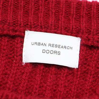 24秋冬 モンゴリアン ウール クルーネック ニット / プルオーバー ショート丈 長袖 ドロップショルダー ウール