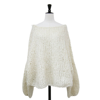 22秋冬 ハンドニット ジャンボタム ニット / HAND KNIT 長袖 ラウンドネック ワイド モヘヤ ウール