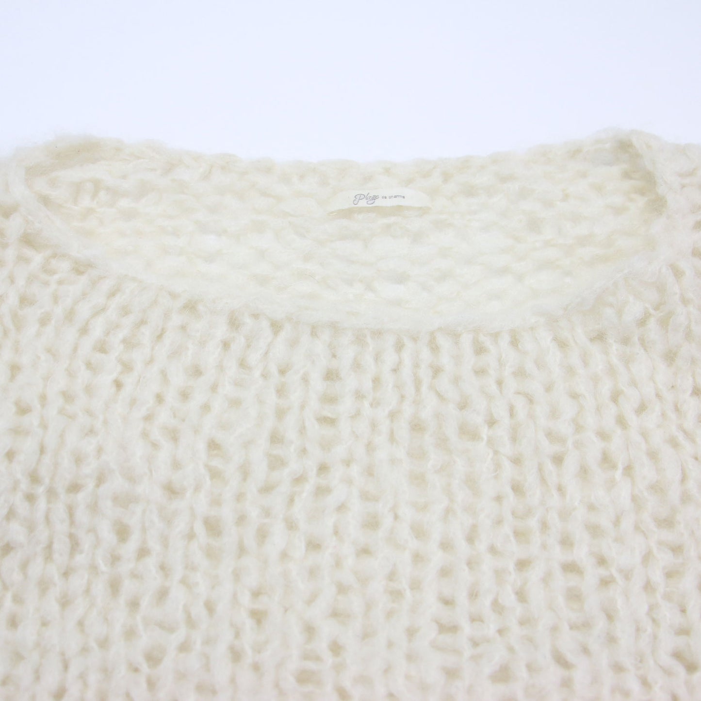 22秋冬 ハンドニット ジャンボタム ニット / HAND KNIT 長袖 ラウンドネック ワイド モヘヤ ウール
