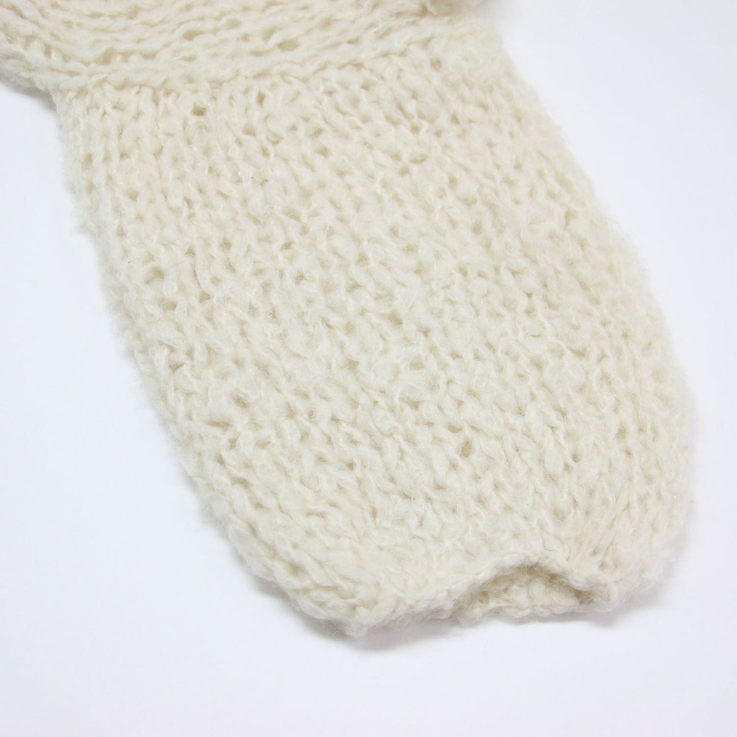22秋冬 ハンドニット ジャンボタム ニット / HAND KNIT 長袖 ラウンドネック ワイド モヘヤ ウール