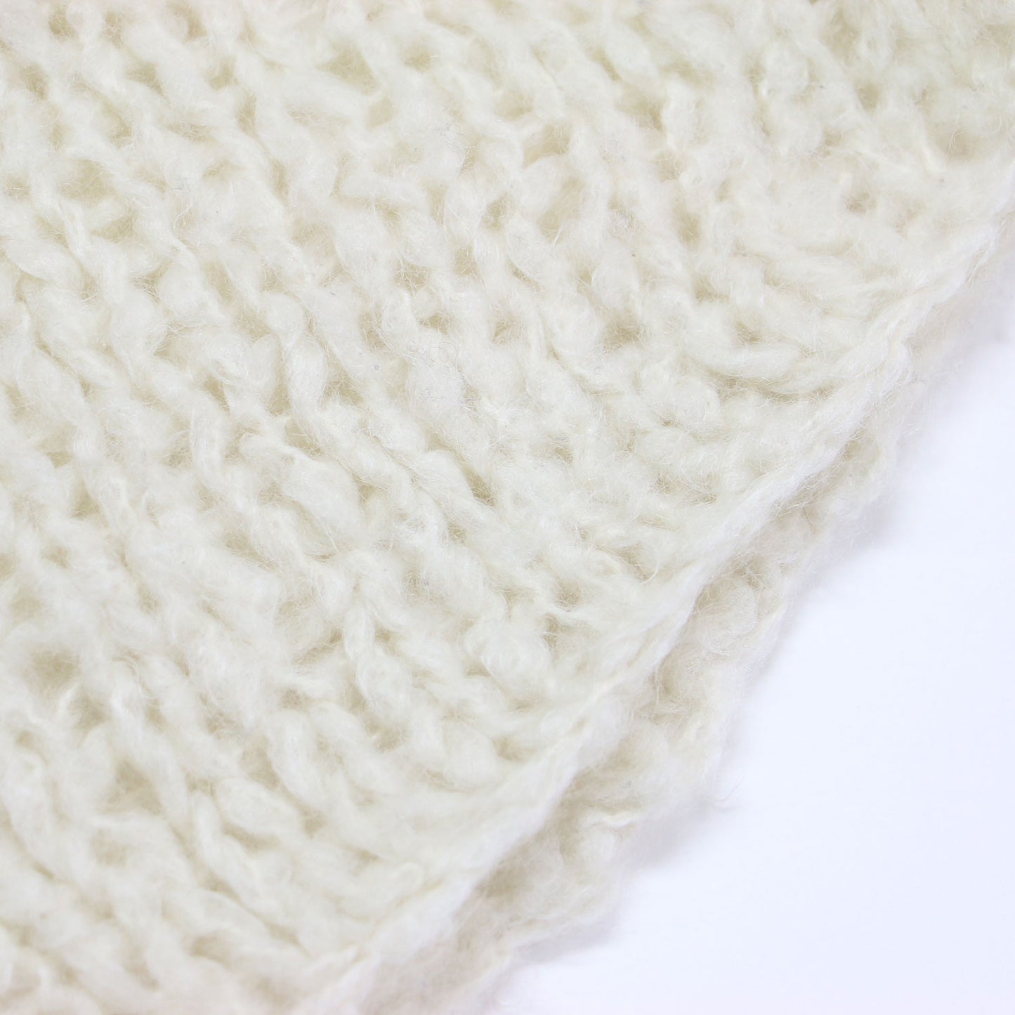 22秋冬 ハンドニット ジャンボタム ニット / HAND KNIT 長袖 ラウンドネック ワイド モヘヤ ウール