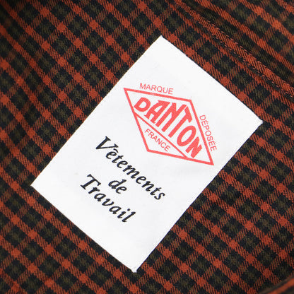 チャック柄 ロング シャツ ワンピース / 長袖 コットン ツイル