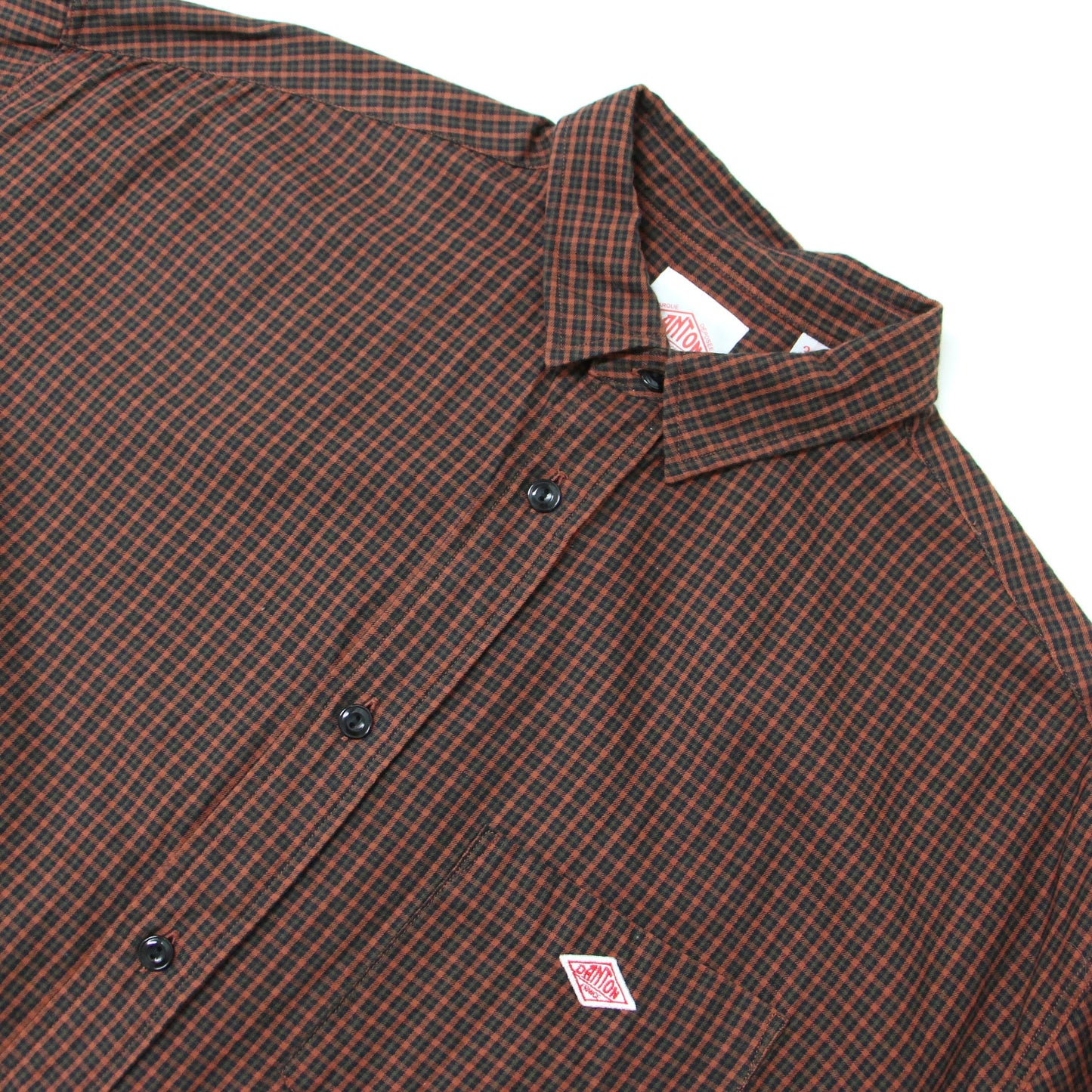 チャック柄 ロング シャツ ワンピース / 長袖 コットン ツイル