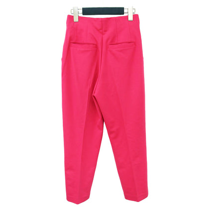 ストレッチ ポンチ タック テーパード パンツ / ジャージ素材 センタープレス ウエストゴム