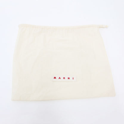 25春夏 レザー製 ショルダー バッグ / マルニ メンディング ロゴ 刺繍 クロスボディ フラップ イタリア製