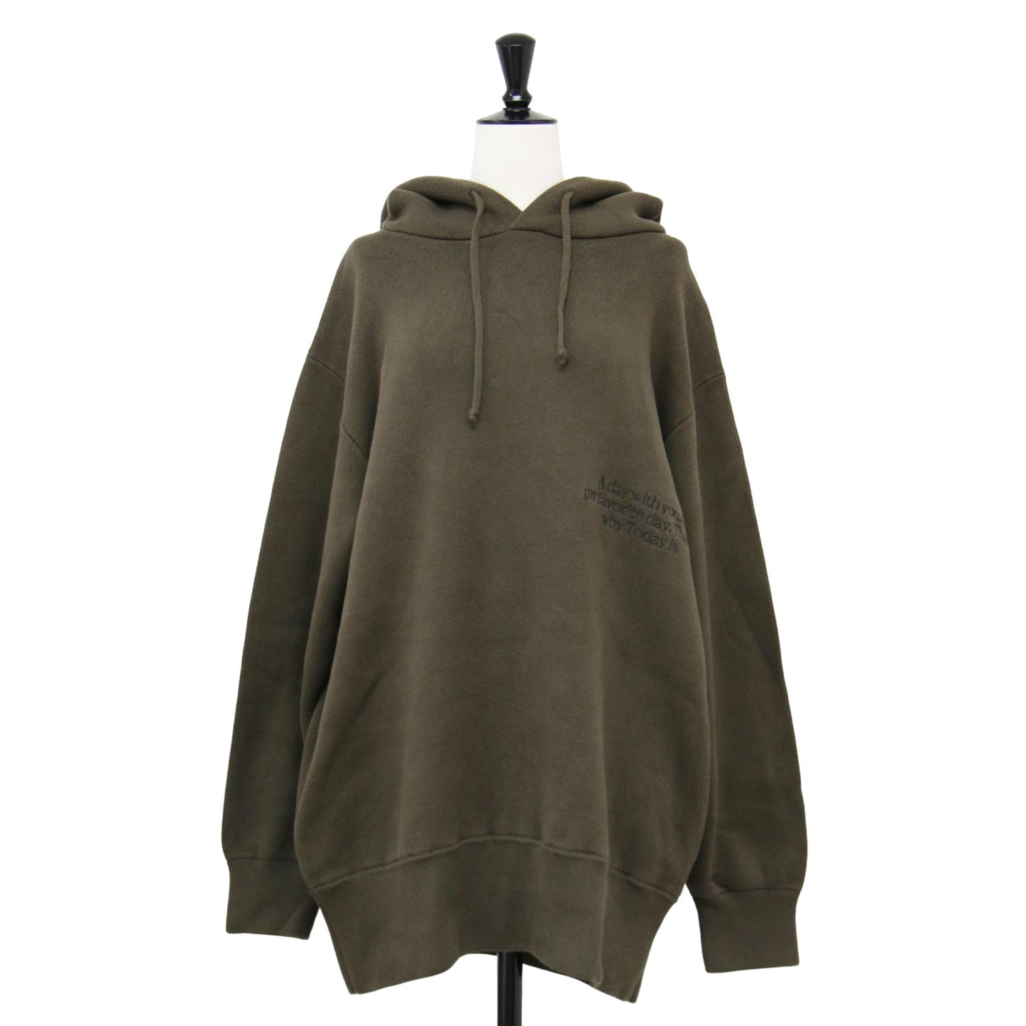 24秋冬 les Tendre 刺繍 フーディー / パーカー 長袖 オーバーサイズ ロゴ コットン