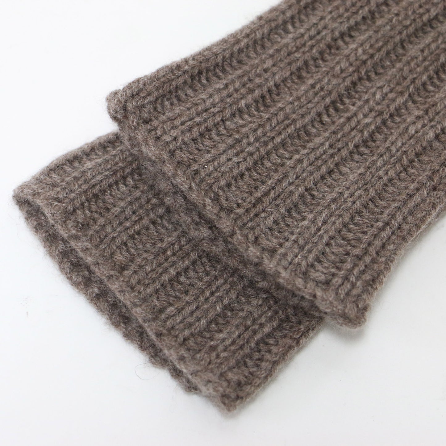 24秋冬 カシミヤ アームウォーマー / グローブ 手袋 ニット フィンガーレス リブ