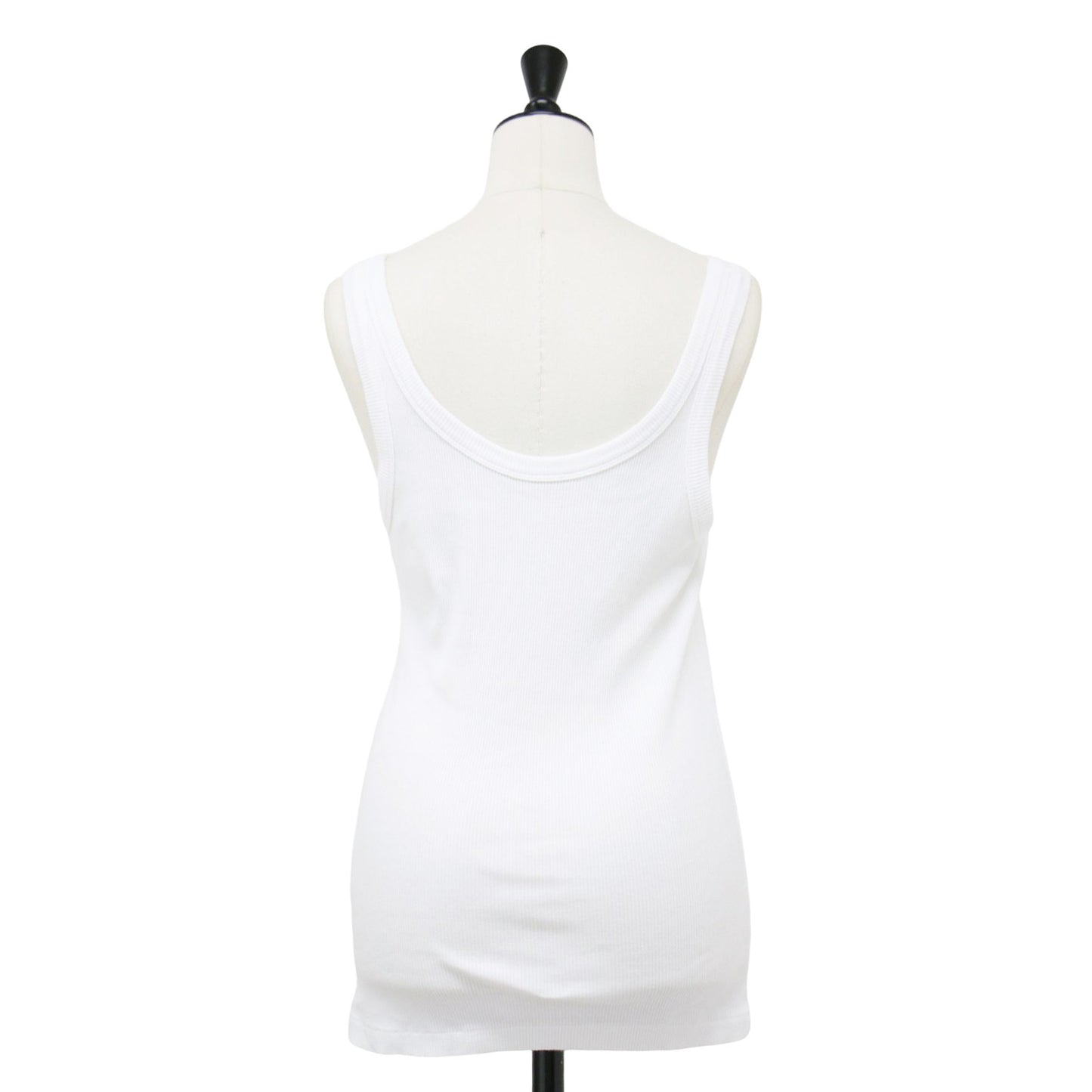 24春夏 リブ タンクトップ / カットソー ノースリーブ ラウンドネック コットン