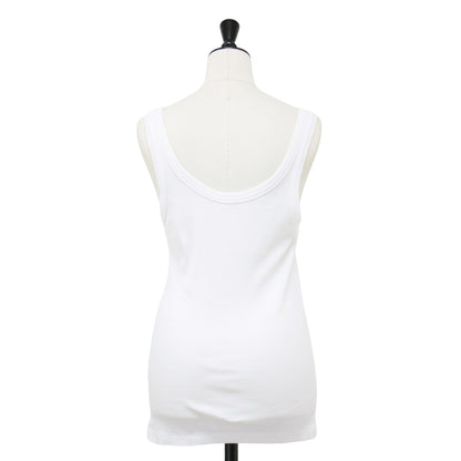 24春夏 リブ タンクトップ / カットソー ノースリーブ ラウンドネック コットン