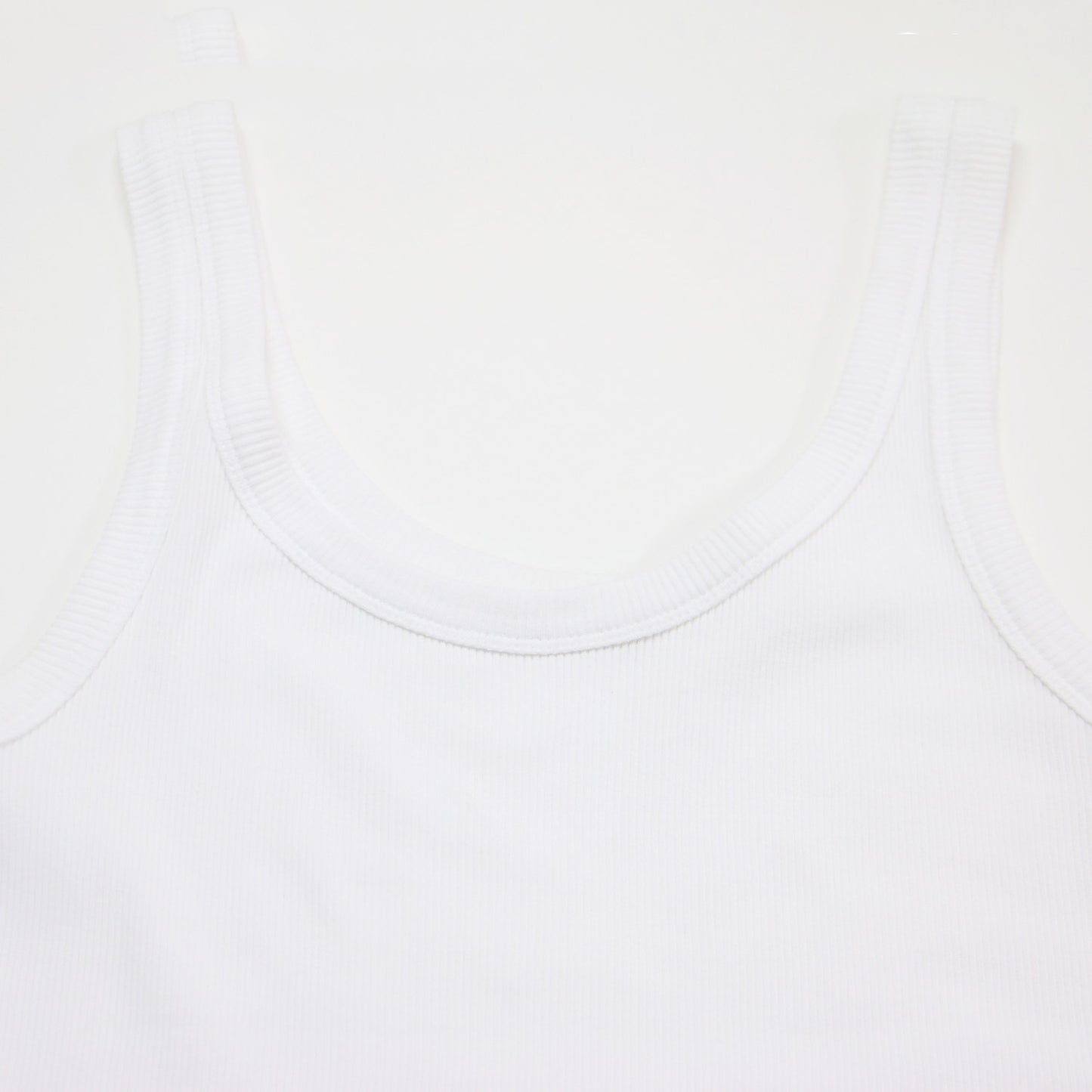 24春夏 リブ タンクトップ / カットソー ノースリーブ ラウンドネック コットン