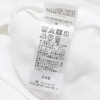 24春夏 リブ タンクトップ / カットソー ノースリーブ ラウンドネック コットン