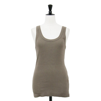 24春夏 リブ タンクトップ / カットソー ノースリーブ ラウンドネック コットン