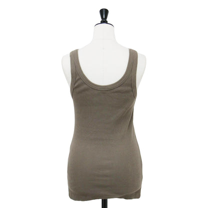 24春夏 リブ タンクトップ / カットソー ノースリーブ ラウンドネック コットン