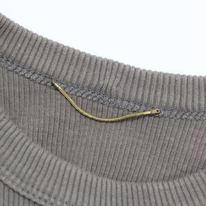 24春夏 リブ タンクトップ / カットソー ノースリーブ ラウンドネック コットン