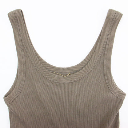 24春夏 リブ タンクトップ / カットソー ノースリーブ ラウンドネック コットン