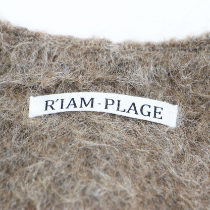 23秋冬 RIAM シャギー コート ジャケット / ショート丈 Vネック 長袖 ウール アルパカ モヘヤ