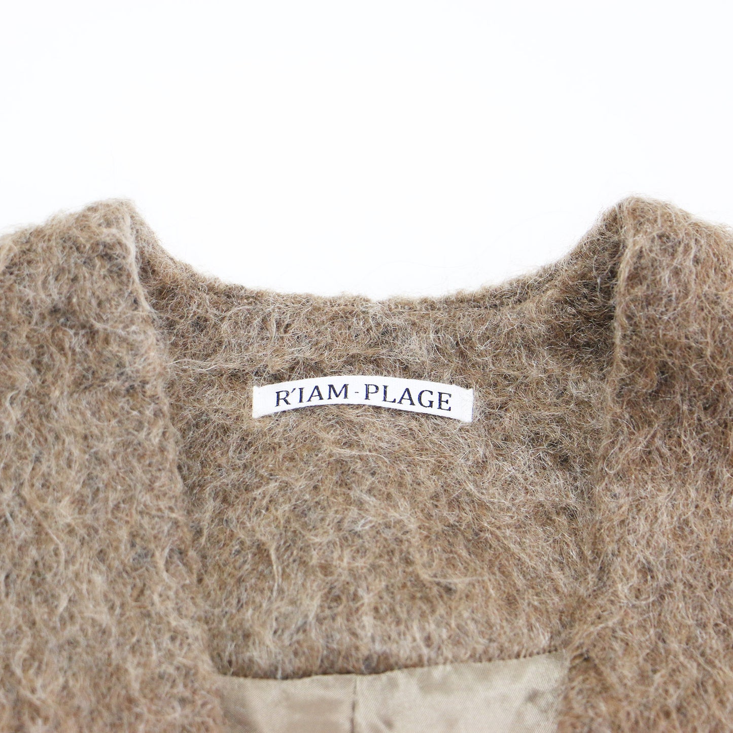 23秋冬 RIAM シャギー コート ジャケット / ショート丈 Vネック 長袖 ウール アルパカ モヘヤ