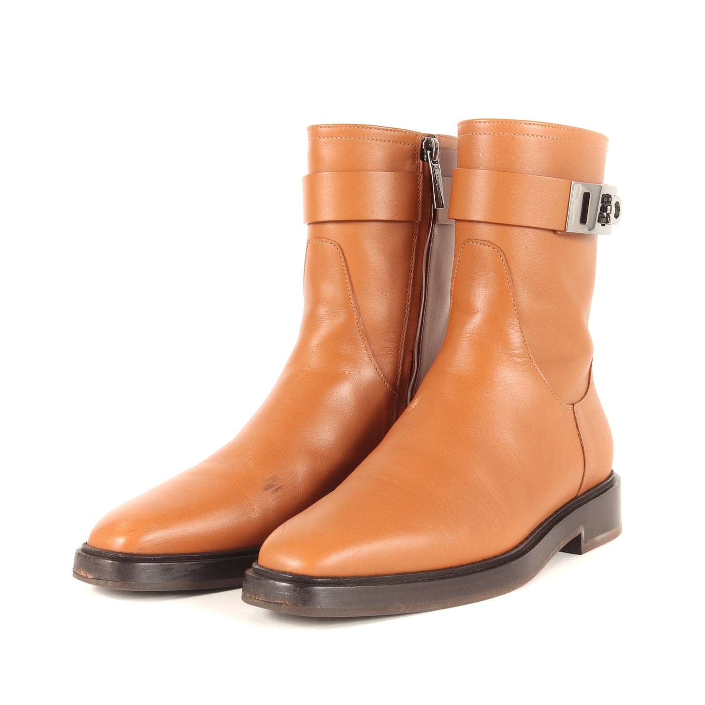 ガンチーニ レザー ショート ブーツ / BALIR フラット ベルト 牛革