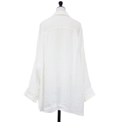 24春夏 ラミー リヨセル ルーズ ブラウス / RAMIE LYOCELL LOOSE シャツ 長袖 スキッパー