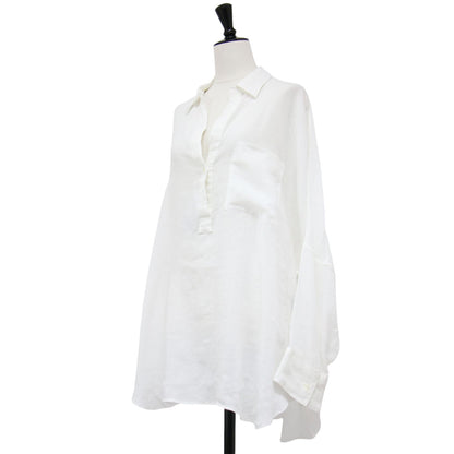 24春夏 ラミー リヨセル ルーズ ブラウス / RAMIE LYOCELL LOOSE シャツ 長袖 スキッパー