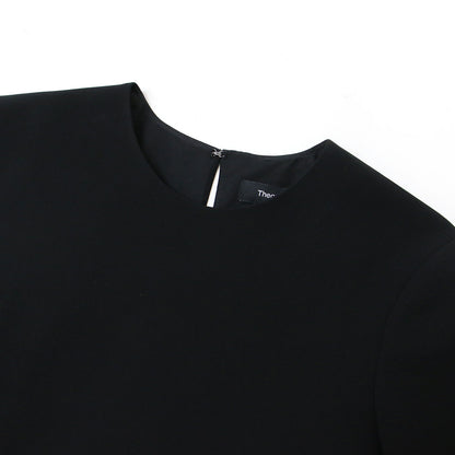 24秋冬 Aライン プルオーバー ブラウス / Admiral Crepe SS Aline Top CL J 半袖 ラウンドネック