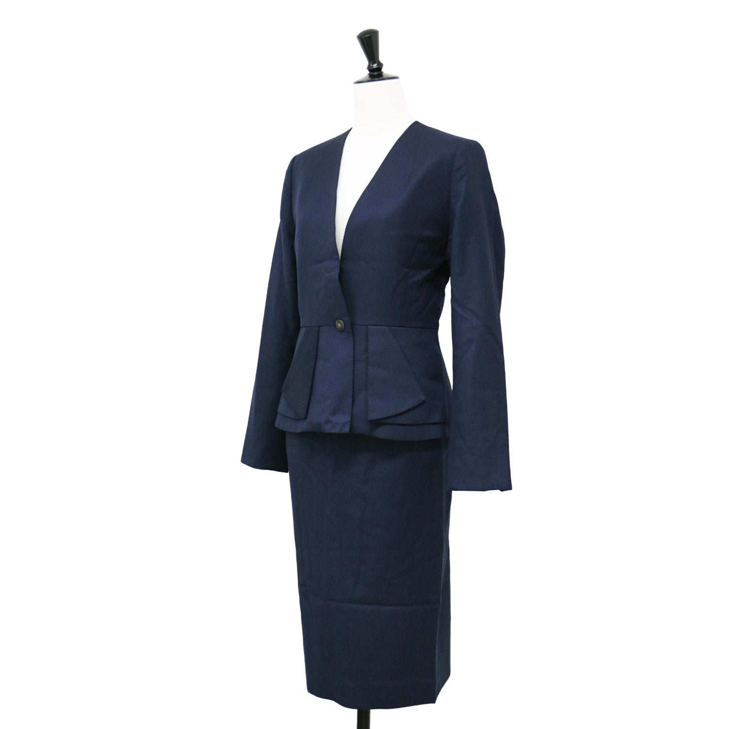 ジャケット、スカートセット　定価10万 カットジョーゼットタイトスカート