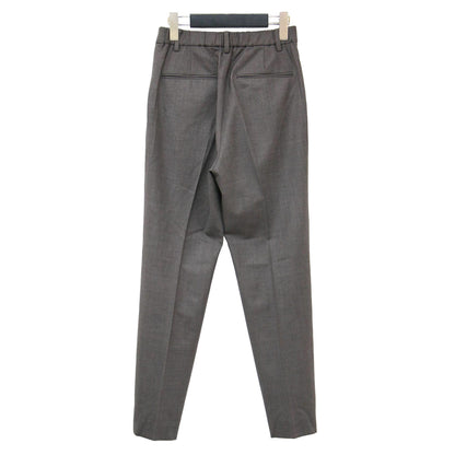 24秋冬 テーパード スリムパンツ / スラックス センタープレス クロップド丈 ストレッチ ウール