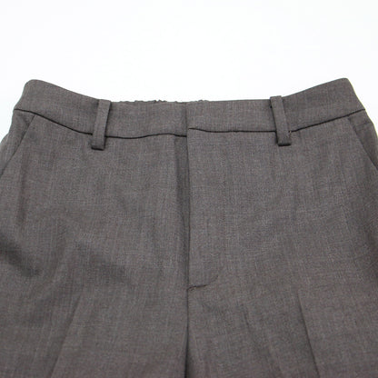24秋冬 テーパード スリムパンツ / スラックス センタープレス クロップド丈 ストレッチ ウール