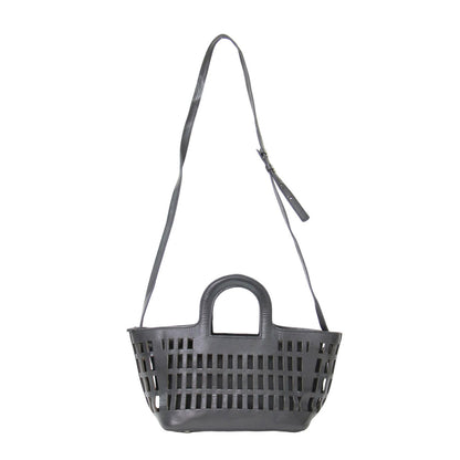 カウレザー メッシュ トートバッグ / ハンドバッグ ショルダー 2WAY ポーチ付き
