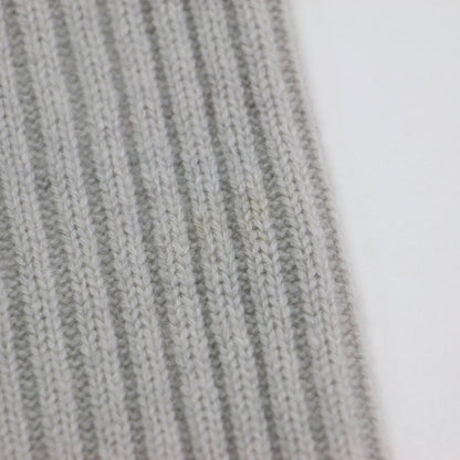 ウール カシミヤ リブ タートルネック ワンピース / 長袖 ミディ丈 ストレート ドロップショルダー スリット