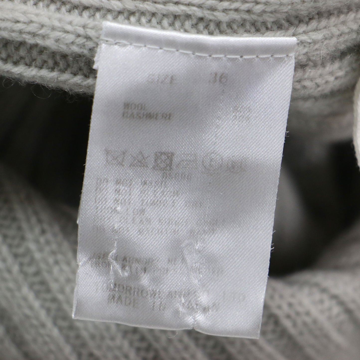 ウール カシミヤ リブ タートルネック ワンピース / 長袖 ミディ丈 ストレート ドロップショルダー スリット