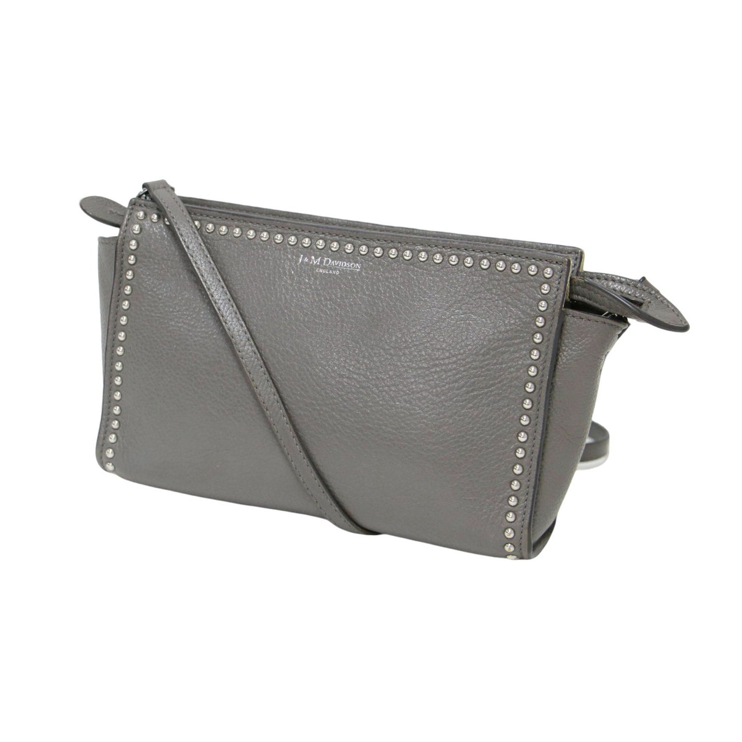 ELLIS スタッズ付き レザー ショルダー バッグ / クロスボディ クラッチバッグ 2WAY